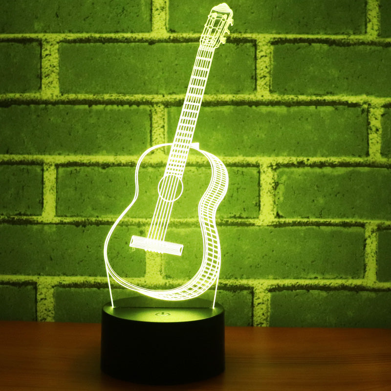 Guitar colorful 3D night light