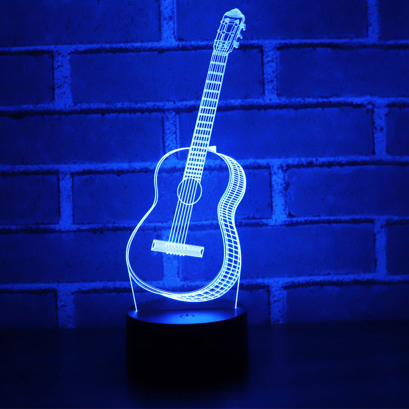 Guitar colorful 3D night light