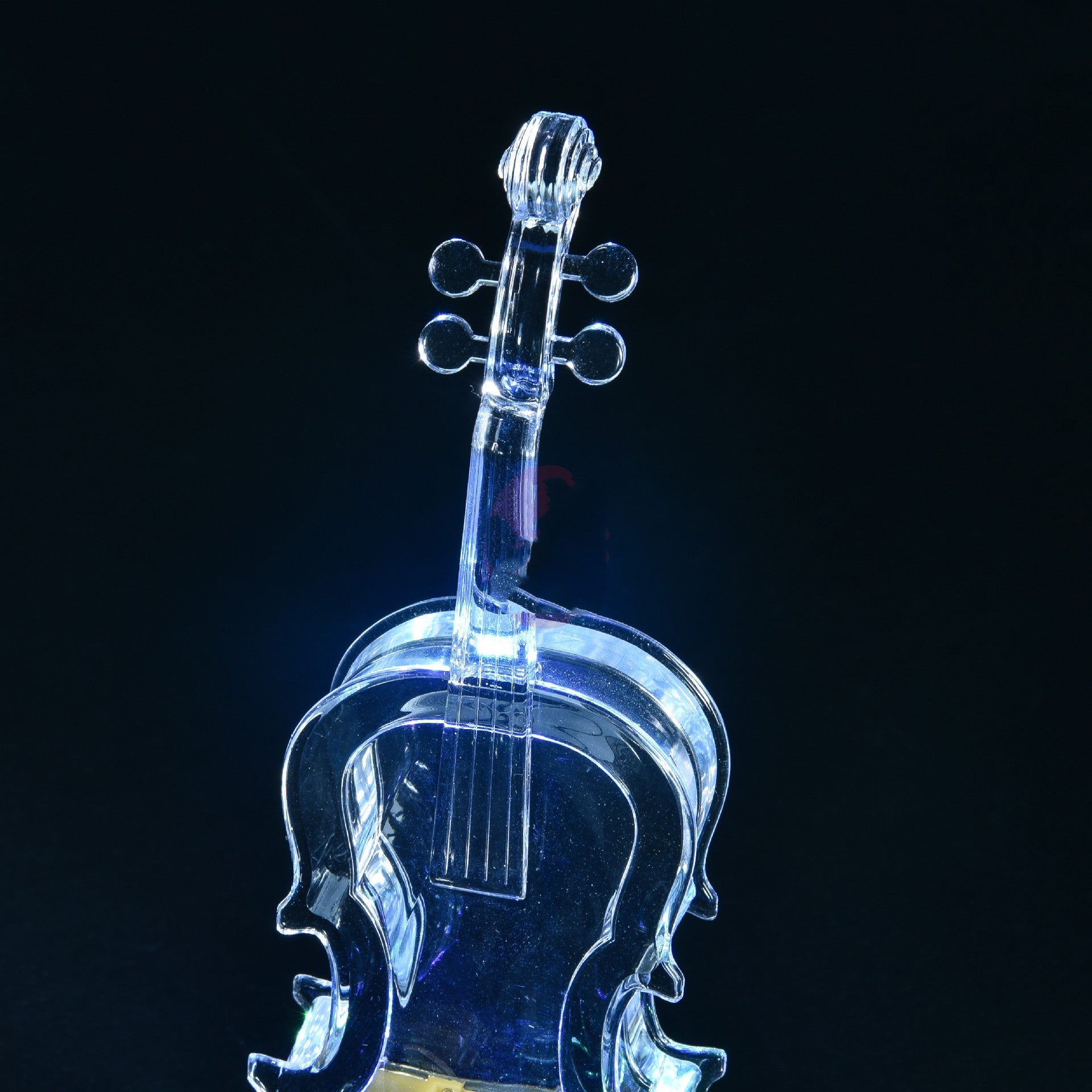 Acrylic Cello Music Box With Light Music Box