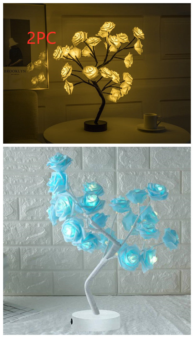 Rose Flower Lamp USB Battery Operated LED Table Lamp