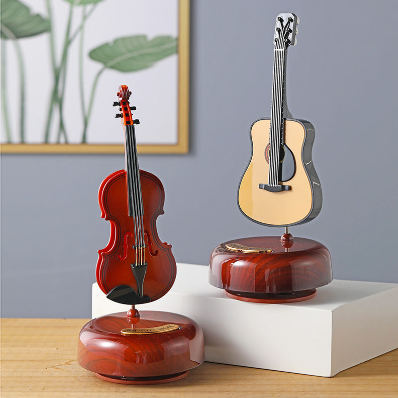 New Violin Rotating Music Box Music Box gift