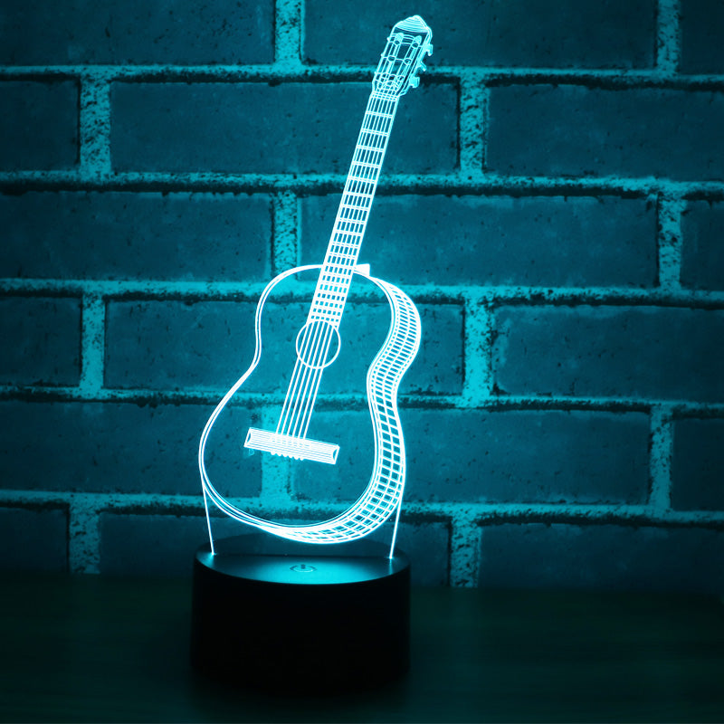 Guitar colorful 3D night light