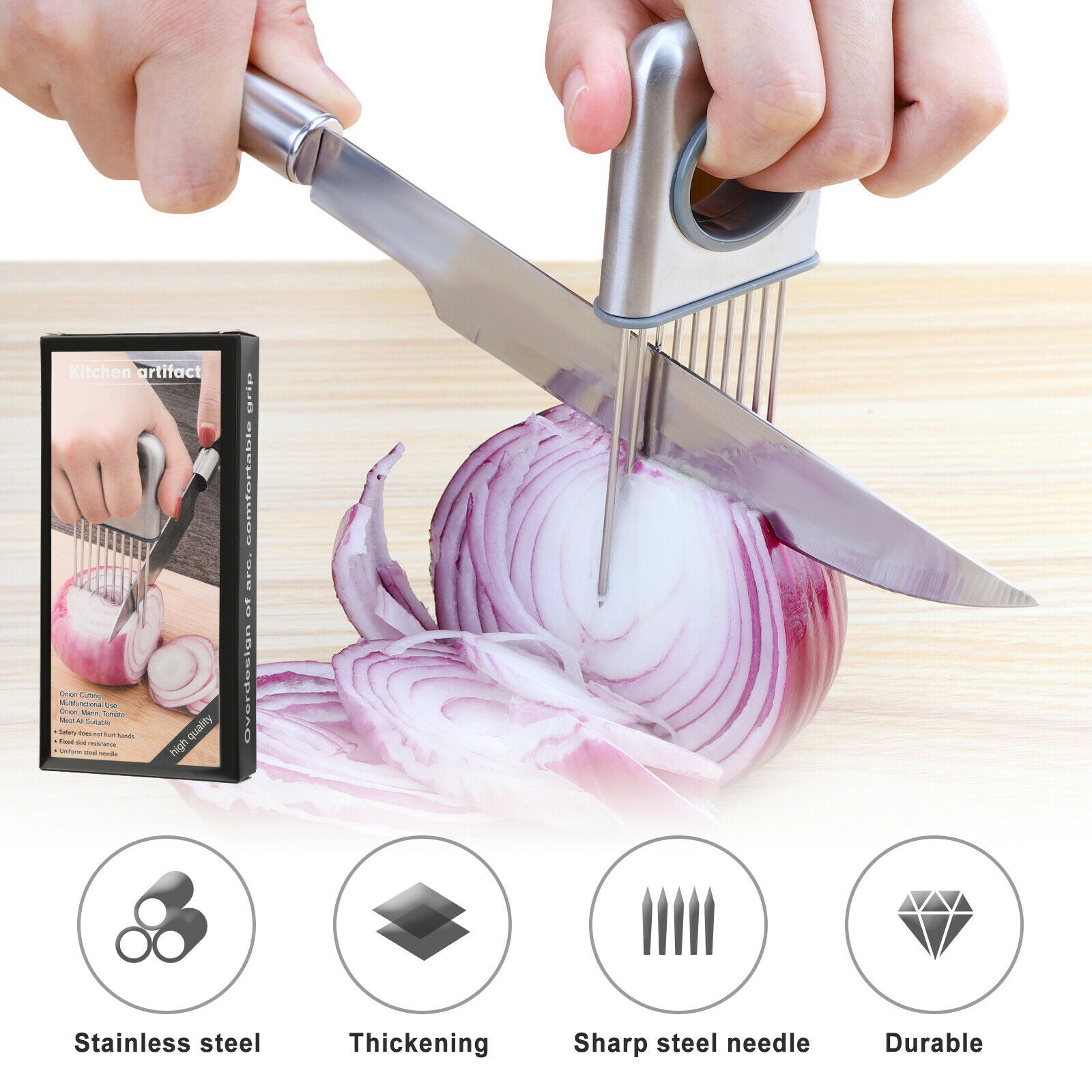 Onion Holder Slicer Vegetable tools Tomato Cutter