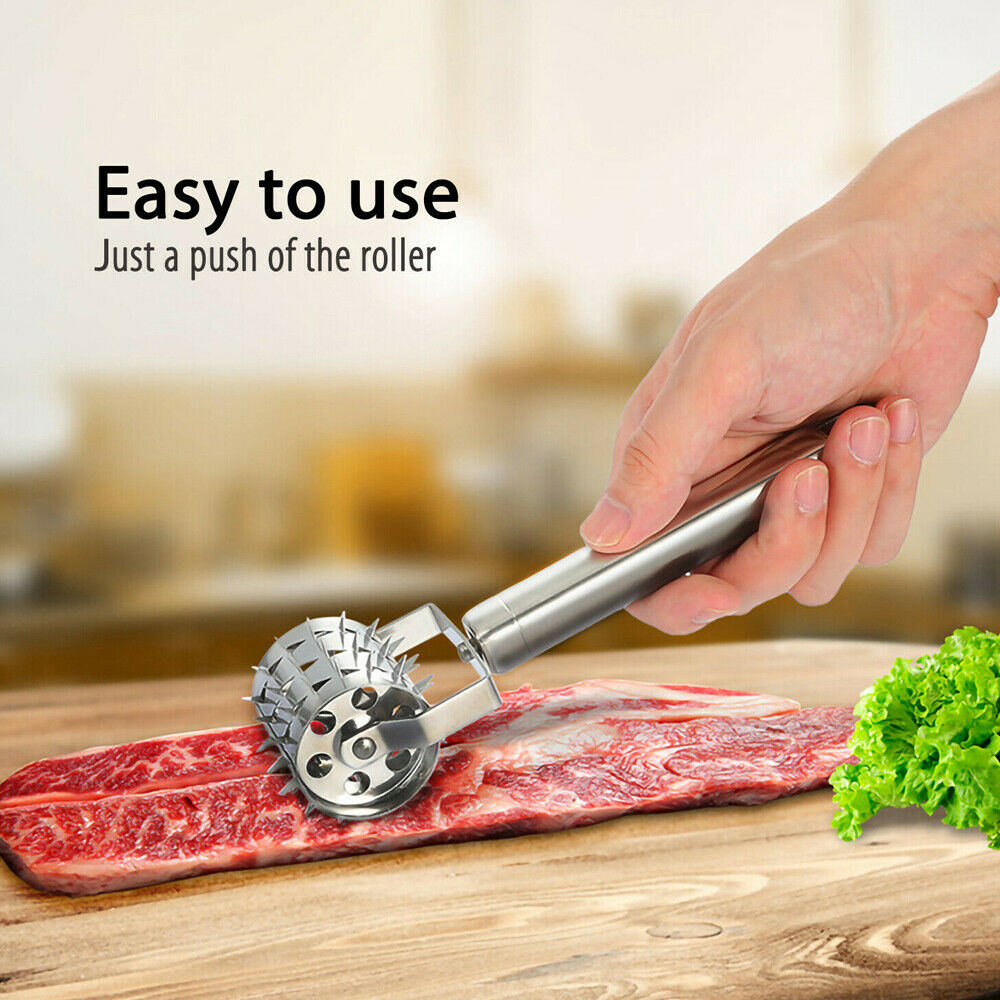 Stainless Steel Meat Tenderizer Roller Hammer Mallet