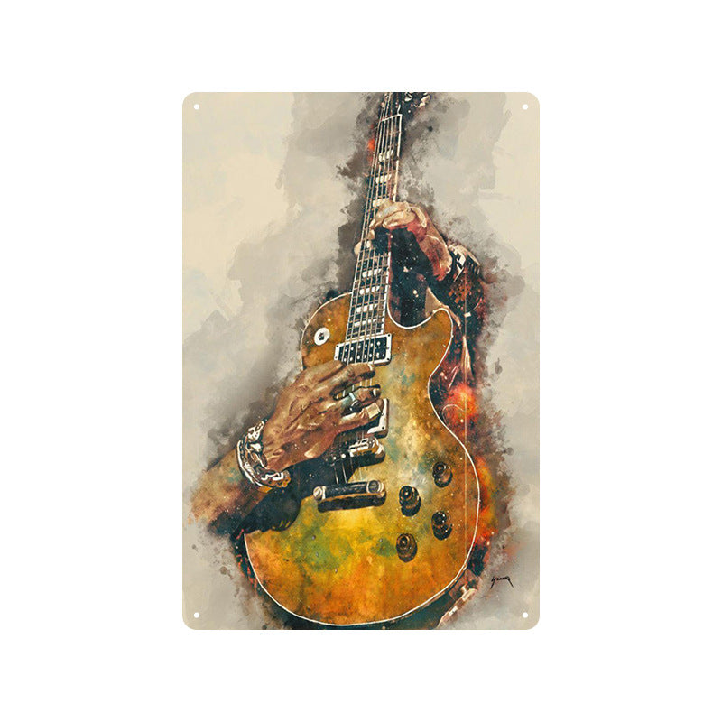 New Rock Music Vintage Iron Painting