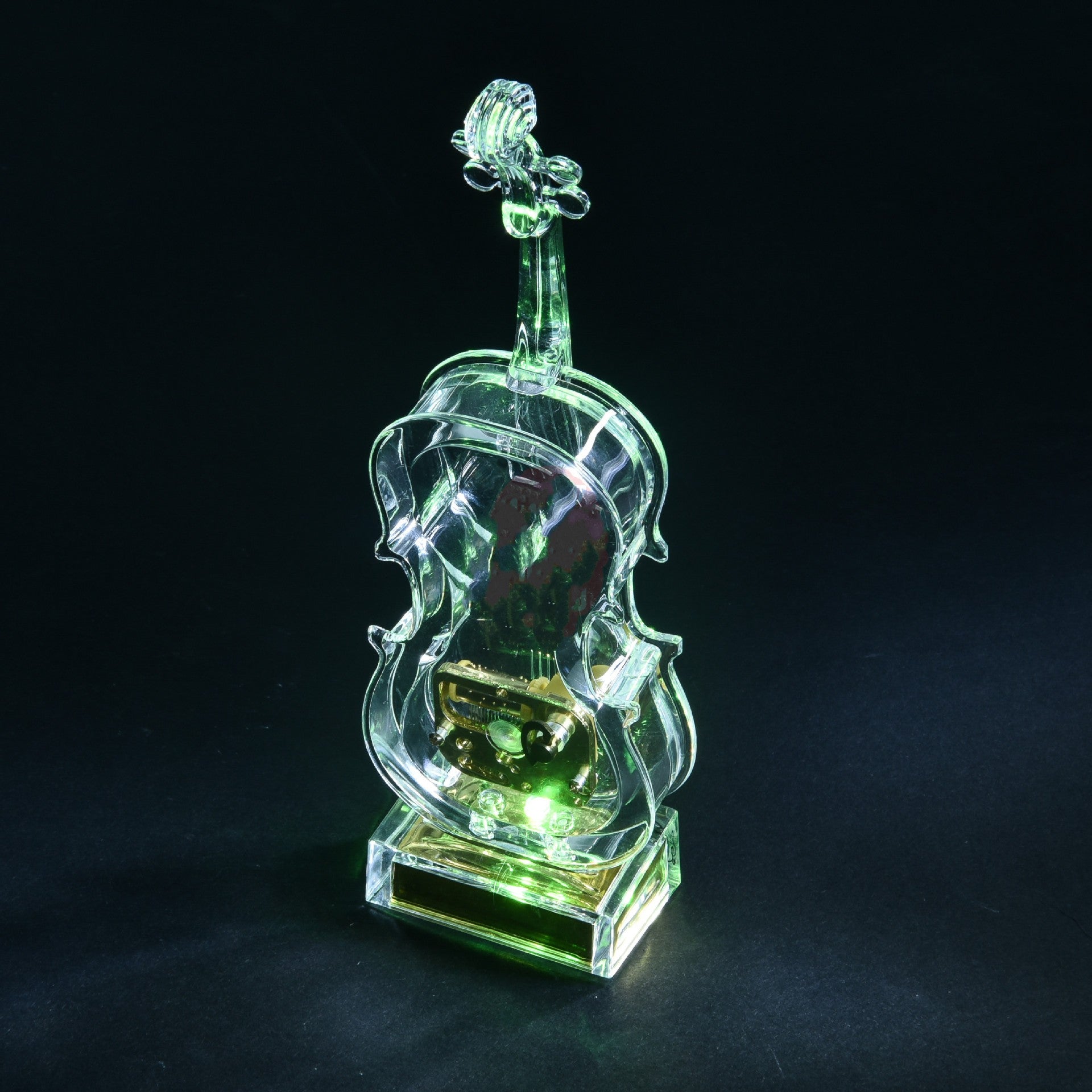 Acrylic Cello Music Box With Light Music Box